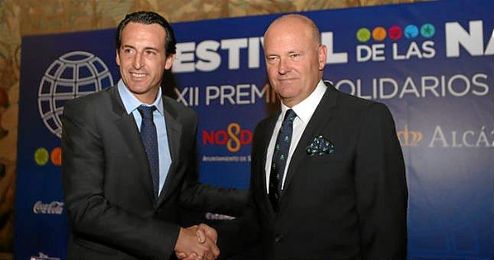 Pepe Mel y Unai Emery, en los Reales Alcázares. Pepe Mel y Unai Emery, en los Reales Alcázares.