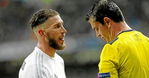 Sergio Ramos, durante un partido de Champions. Sergio Ramos, durante un partido de Champions.