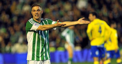 Joaquín Sánchez, durante el partido contra Las Palmas. Joaquín Sánchez, durante el partido contra Las Palmas.