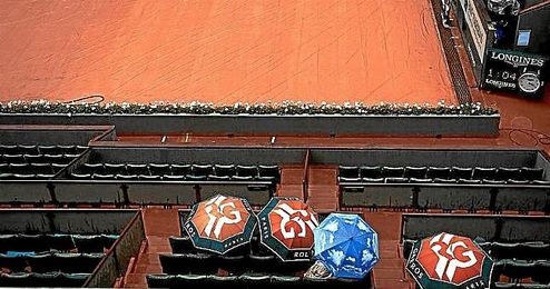 Suspendida la jornada de Roland Garros a causa de la lluvia. Suspendida la jornada de Roland Garros a causa de la lluvia.