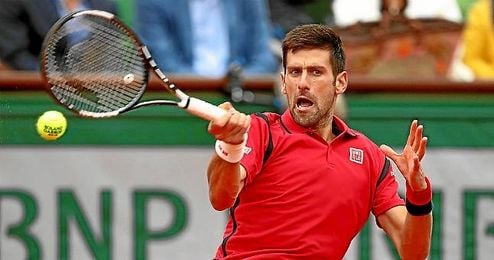 Djokovic durante el encuentro Djokovic durante el encuentro