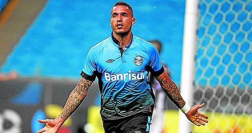 El uruguayo celebra uno de los pocos goles en Brasil. El uruguayo celebra uno de los pocos goles en Brasil.
