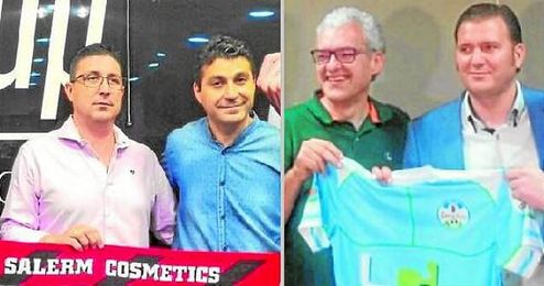 Juanmi Puentenueva (izquierda) en la presentación del nuevo proyecto 16/17 del Salerm Puente Genil; a la derecha, Fran Reina, con chaqueta, en su puesta de largo como técnico del Ciudad de Lucena. Juanmi Puentenueva (izquierda) en la presentación del nuevo proyecto 16/17 del Salerm Puente Genil; a la derecha, Fran Reina, con chaqueta, en su puesta de largo como técnico del Ciudad de Lucena.
