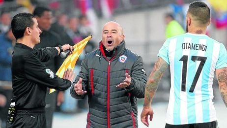 Sampaoli, como seleccionador de Chile. Sampaoli, como seleccionador de Chile.