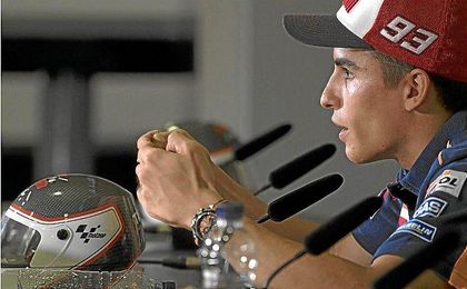 Márquez en sala de prensa Márquez en sala de prensa