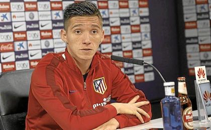 El argentino Matías Kranevitter, en sala de prensa del estadio Vicente Calderón. El argentino Matías Kranevitter, en sala de prensa del estadio Vicente Calderón.