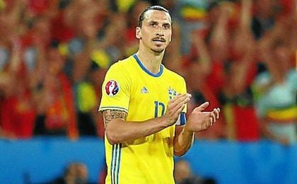 Ibrahimovic durante la Eurocopa Ibrahimovic durante la Eurocopa