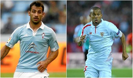 Jonny, con el Celta; Mariano, con el Sevilla. Jonny, con el Celta; Mariano, con el Sevilla.