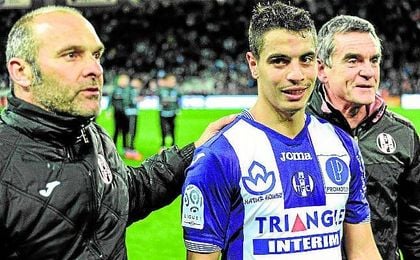 Pascal Dupraz junto a Ben Yedder en el Toulouse. Pascal Dupraz junto a Ben Yedder en el Toulouse.