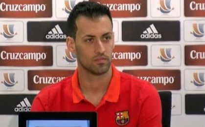 Busquets se ve confiado para el duelo de mañana. Busquets se ve confiado para el duelo de mañana.