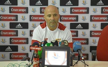 Jorge Sampaoli, en sala de prensa. Jorge Sampaoli, en sala de prensa.