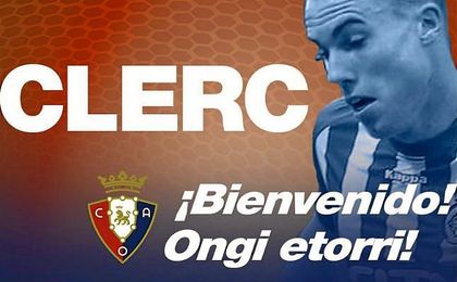 Carlos Clerc refuerza el carril izquierdo de Osasuna. Carlos Clerc refuerza el carril izquierdo de Osasuna.