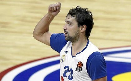 Sergio Llull, en el encuentro entre el Real Madrid y el Oklahoma City Thunder. Sergio Llull, en el encuentro entre el Real Madrid y el Oklahoma City Thunder.