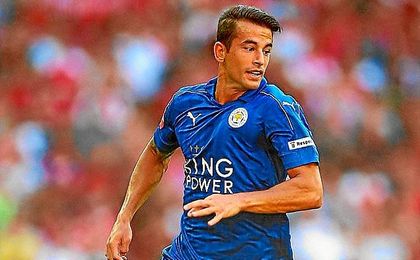 Luis Hernández, en un partido con el Leicester. Luis Hernández, en un partido con el Leicester.