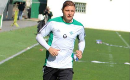 Joaquín, durante el entrenamiento de hoy. RBB. Joaquín, durante el entrenamiento de hoy. RBB.