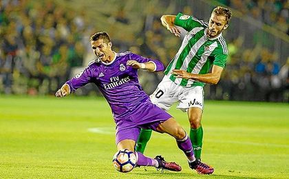 Imagen del partido de la primera vuelta en el Villamarín. Imagen del partido de la primera vuelta en el Villamarín.