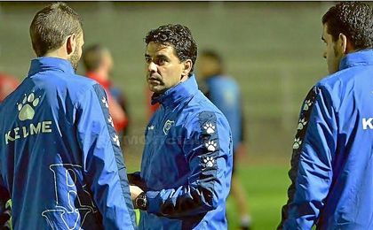 En la imagen, el nuevo técnico del cuadro madrileño en su primera sesión. En la imagen, el nuevo técnico del cuadro madrileño en su primera sesión.