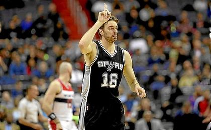 Pau Gasol sigue en racha con los Spurs. Pau Gasol sigue en racha con los Spurs.