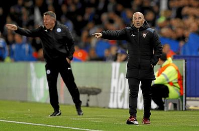 Jorge Sampaoli sigue el partido con su pasión habitual Jorge Sampaoli sigue el partido con su pasión habitual