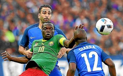 Rami, durante un partido con la selección de Francia. Rami, durante un partido con la selección de Francia.