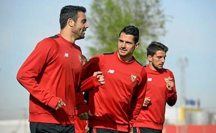 Vitolo, Sergio Rico y Mariano, novedades en el entrenamiento del Sevilla Vitolo, Sergio Rico y Mariano, novedades en el entrenamiento del Sevilla