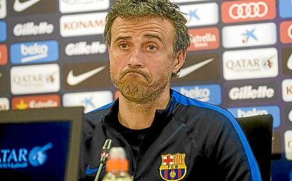 Luis Enrique no se fía del Sevilla. Luis Enrique no se fía del Sevilla.