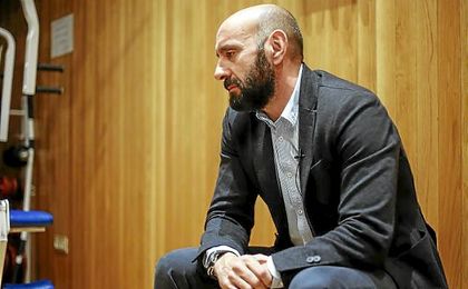 Monchi, durante su entrevista a ED en el gimnasio de su casa. Monchi, durante su entrevista a ED en el gimnasio de su casa.