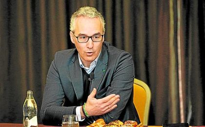 Miguel Torrecilla, durante un acto con los medios de comunicación. Miguel Torrecilla, durante un acto con los medios de comunicación.