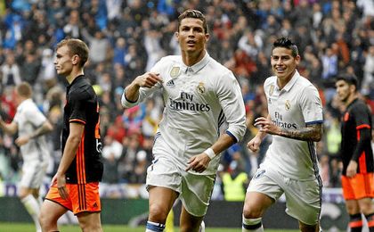 Cristiano adelantó al Madrid en la primera parte. Cristiano adelantó al Madrid en la primera parte.