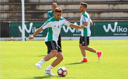 Imagen del entrenamiento del Betis en el día de hoy. Imagen del entrenamiento del Betis en el día de hoy.