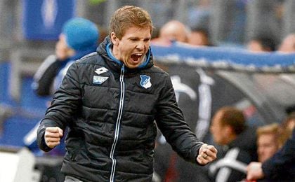 Nagelsmann, su entrenador, es el gran protagonista del Hoffenheim. Nagelsmann, su entrenador, es el gran protagonista del Hoffenheim.
