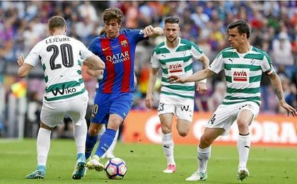 Sergi Roberto, diez días de baja por una elongación en el aductor Sergi Roberto, diez días de baja por una elongación en el aductor