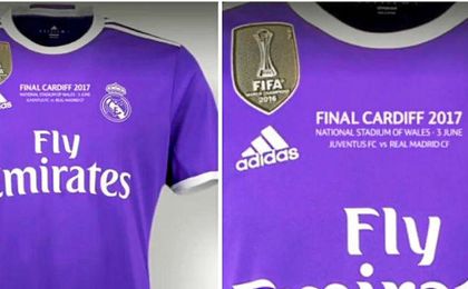 La camiseta que lucirá el Madrid en Cardiff. La camiseta que lucirá el Madrid en Cardiff.