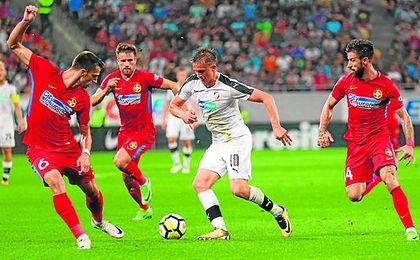 Lance del Steaua de Bucarest-Viktoria Plzen de la semana pasada. Lance del Steaua de Bucarest-Viktoria Plzen de la semana pasada.