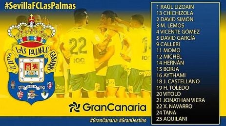 Las Palmas viaja con Vitolo, pero sin su jugador más en forma Las Palmas viaja con Vitolo, pero sin su jugador más en forma