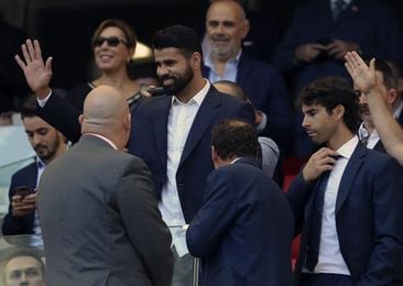 Diego Costa, presente en el Wanda Metropolitano viendo el Atlético-Sevilla Diego Costa, presente en el Wanda Metropolitano viendo el Atlético-Sevilla