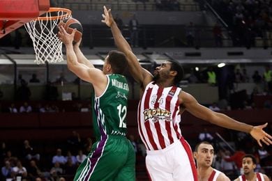 80-75. El Unicaja planta cara a un Olympiacos superior 80-75. El Unicaja planta cara a un Olympiacos superior