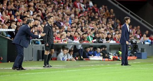 Valverde: "Hemos tenido que sufrir, pero ¿quién no sufre en San Mamés?" Valverde: "Hemos tenido que sufrir, pero ¿quién no sufre en San Mamés?"