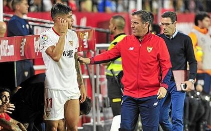Berizzo apostó por un Sevilla más compacto. Berizzo apostó por un Sevilla más compacto.