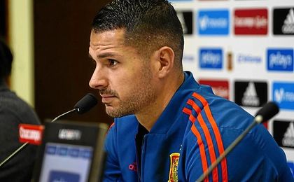 Vitolo, en su comparecencia de este miércoles. Vitolo, en su comparecencia de este miércoles.
