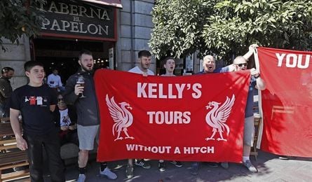 Fans of the Reds prepare for the Champions League against Sevilla FC Fans of the Reds prepare for the Champions League against Sevilla FC