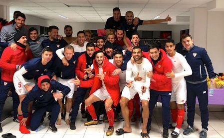 El Sevilla aterriza en San Pablo tras su clasificación El Sevilla aterriza en San Pablo tras su clasificación