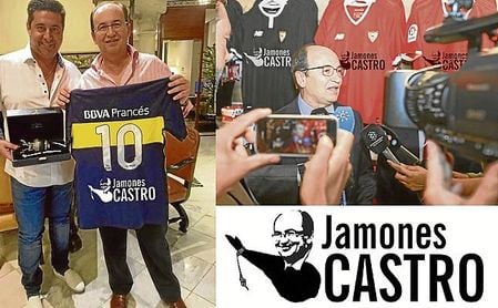 José Castro, durante la presentación de su nuevo proyecto que lucirá en las camisetas de Sevilla y Boca Juniors. José Castro, durante la presentación de su nuevo proyecto que lucirá en las camisetas de Sevilla y Boca Juniors.