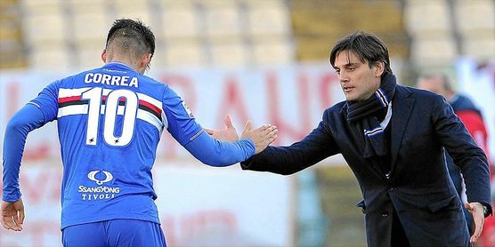 Montella ya dirigió a Correa y a Muriel en la Sampdoria. Montella ya dirigió a Correa y a Muriel en la Sampdoria.