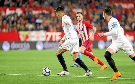 Correa, en un lance del partido ante el Atlético. Correa, en un lance del partido ante el Atlético.