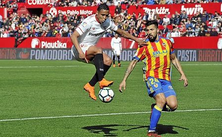 Imagen del Sevilla FC-Valencia CF de LaLiga. Imagen del Sevilla FC-Valencia CF de LaLiga.