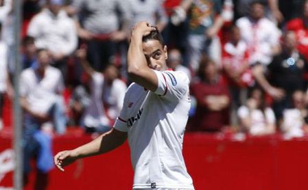 Ben Yedder, dos amarillas en segundos y a la calle Ben Yedder, dos amarillas en segundos y a la calle