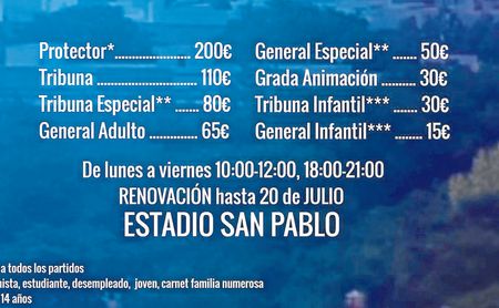 Cartel de la campaña de abonos del Écija. Cartel de la campaña de abonos del Écija.
