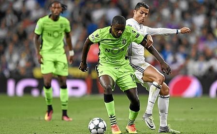 William Carvalho, durante un Real Madrid-Sporting de Liga de Campeones. William Carvalho, durante un Real Madrid-Sporting de Liga de Campeones.
