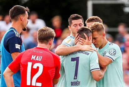 Lewandowski desatasca al Bayern ante el Drochtersen, de regional Lewandowski desatasca al Bayern ante el Drochtersen, de regional
